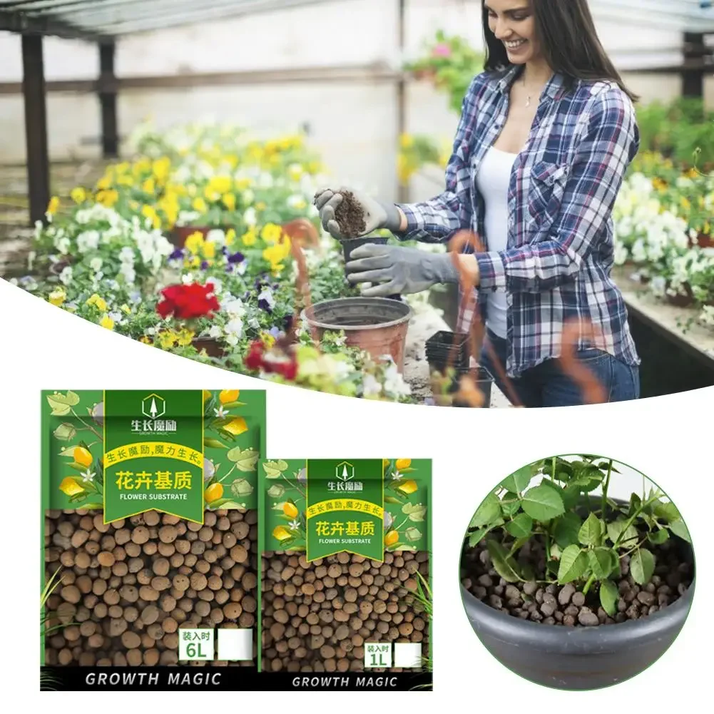 Clay Pebble Growing - 2l bolas de argila de drenagem