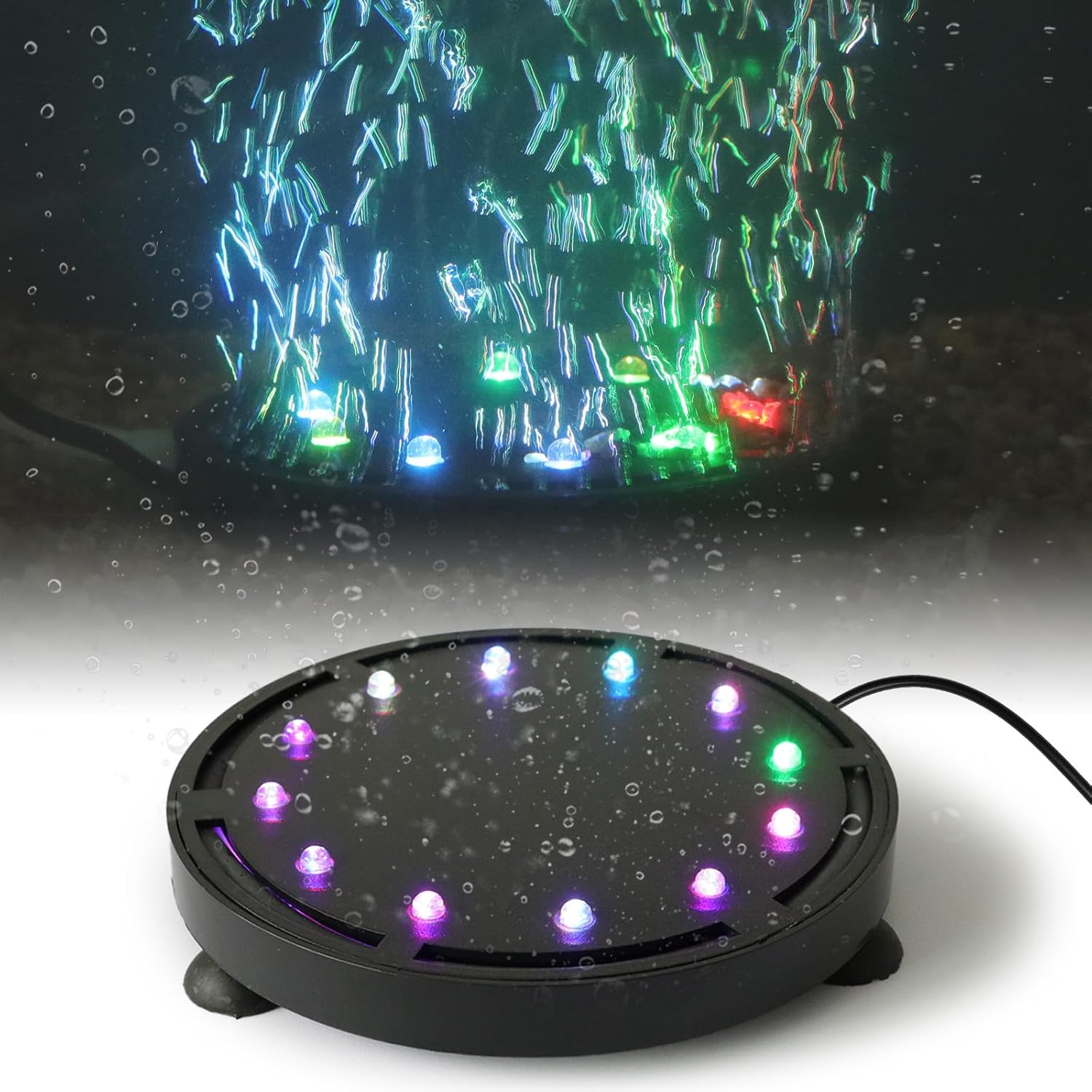 Air Stone Diffuser - Luz de Bolhas para Aquário 9/12