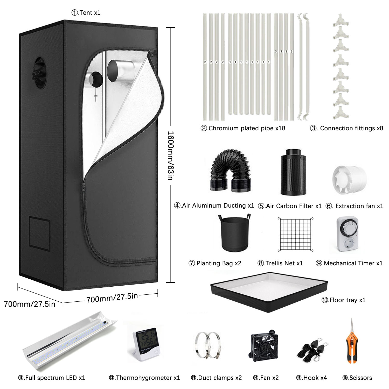 Kit completo de barraca de cul - Grow Tent 4X4 avaliação e preço